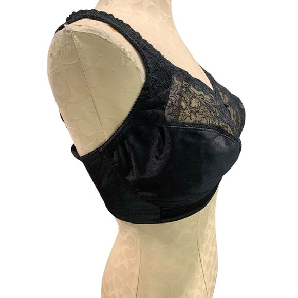 40DD Avenue Body Womens Black Wire Free Bra Lace Unlined - Picture 8 of 11